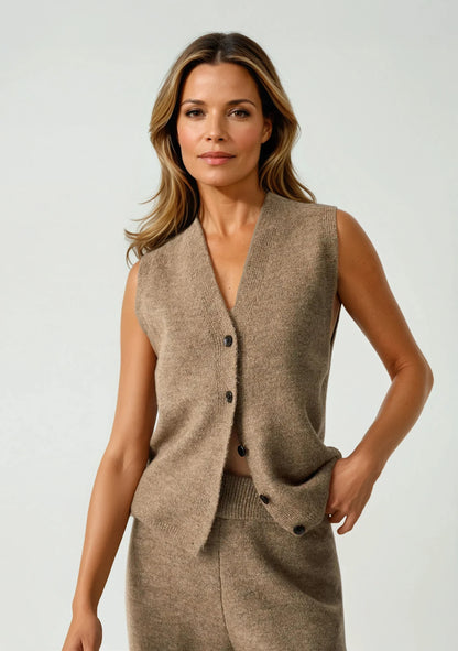 Leisure Long Cardigan Three Piece Pants Set