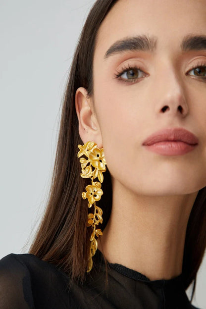 Liana Floral Fringed Earrings