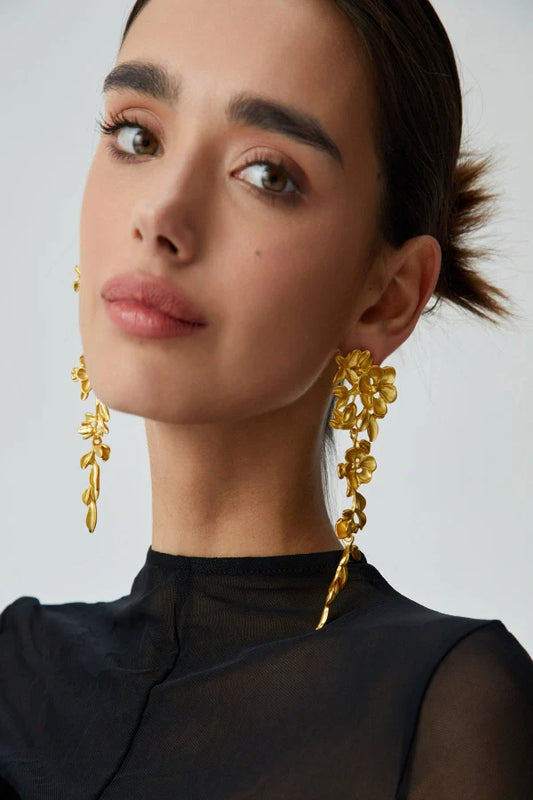Liana Floral Fringed Earrings
