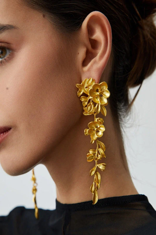 Liana Floral Fringed Earrings
