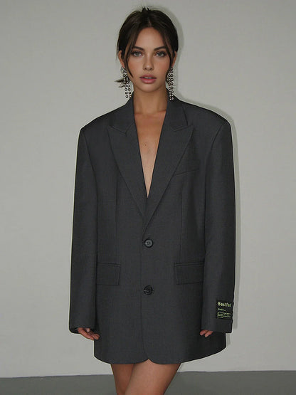 Everyday Elegance Lapel Button Pockets Blazer