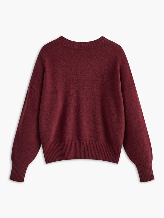 Plain Jersey Burgundy Sweater