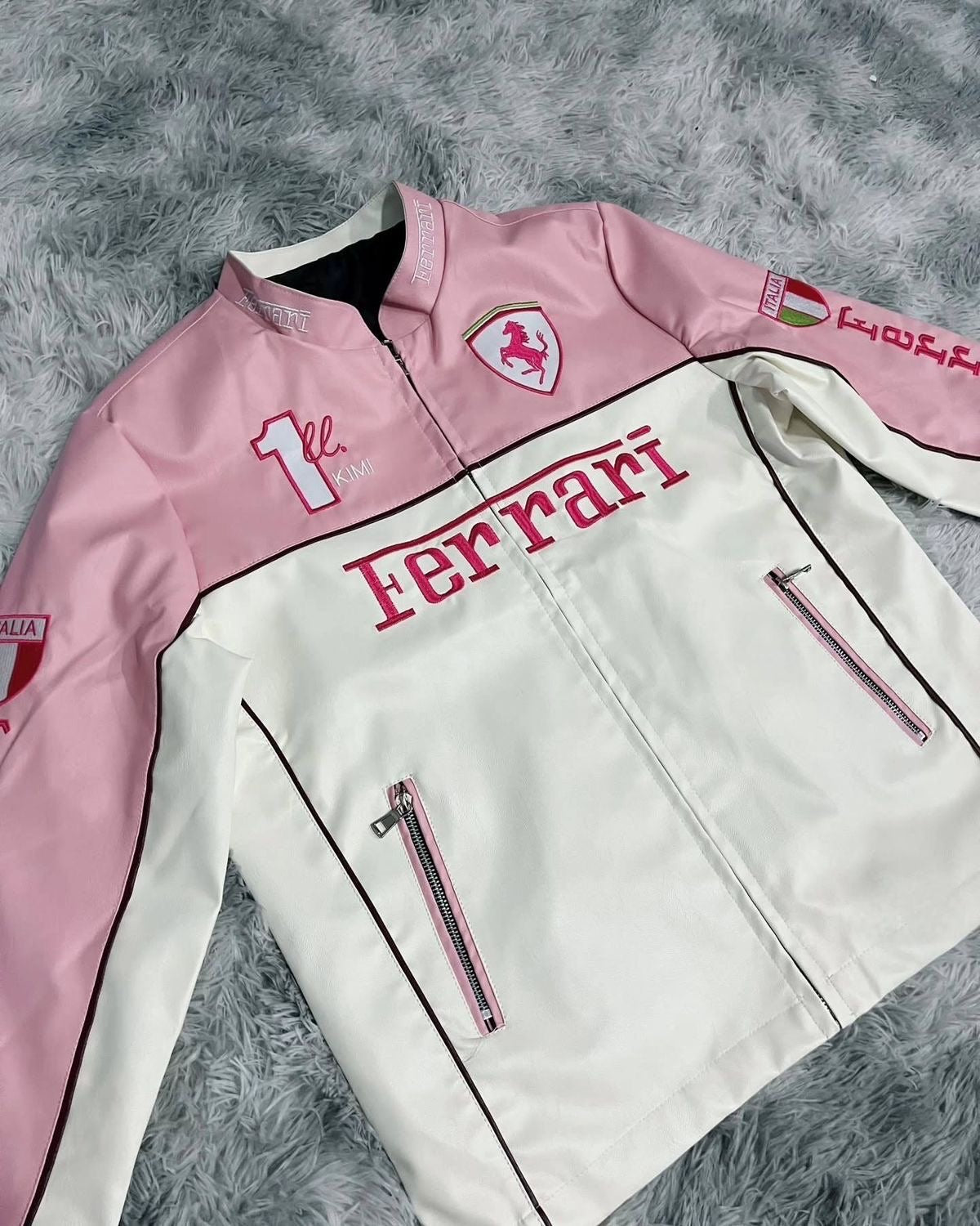 Rosso Bianca Leather Jacket