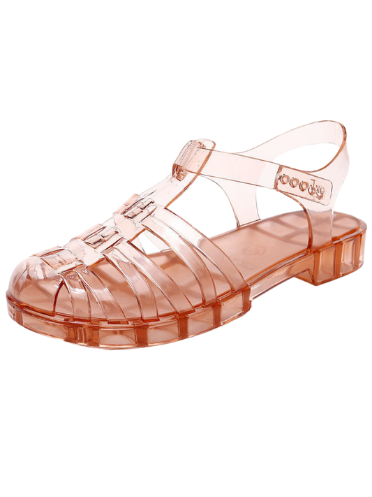 Retro Transparent Jelly Heels