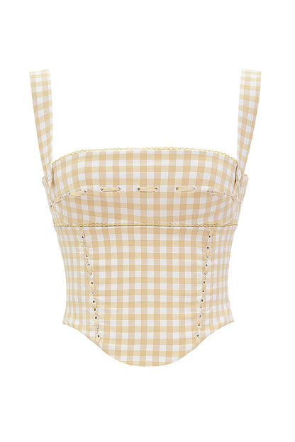 Lottie gingerbread gingham corset