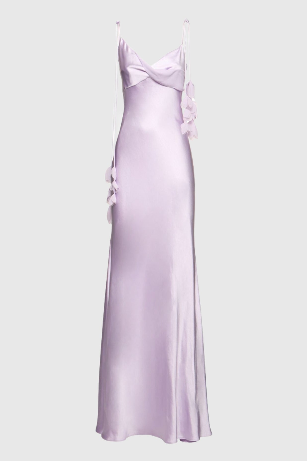 Bahari Floral Ribbon Satin Maxi Dress