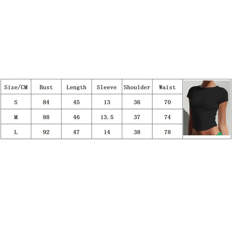 DressBetty - 2024 Basic Fitted Short Sleeve Tees for Summer