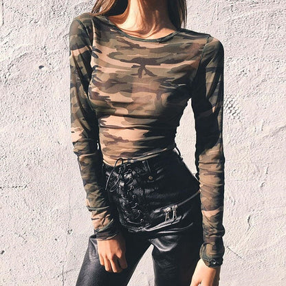 DressBetty - Camouflage Print T-shirt