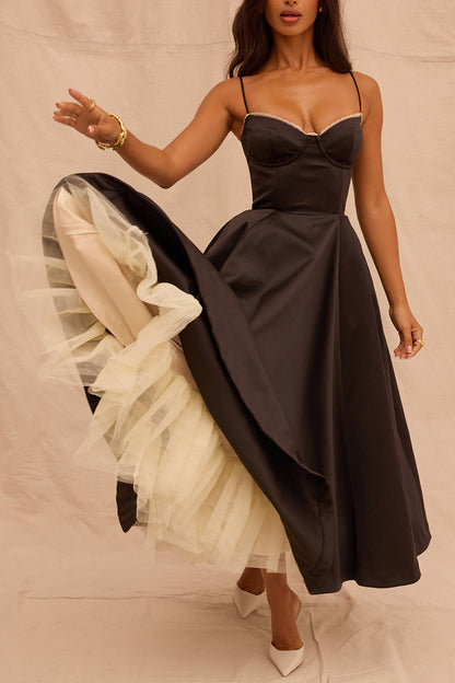 Billy Ballerina Midi Dress - Black