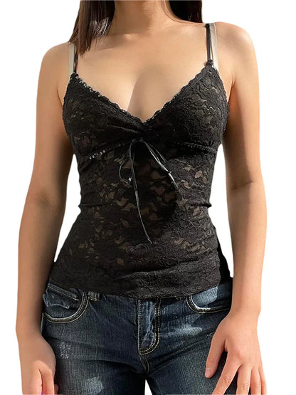 DressBetty - 2024 Aesthetic 2000s Sleeveless V-Neck Tank Top