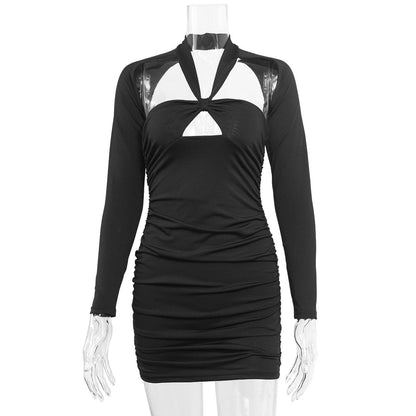 DressBetty - Black Sexy V-neck Cut-out Night Culb Dress