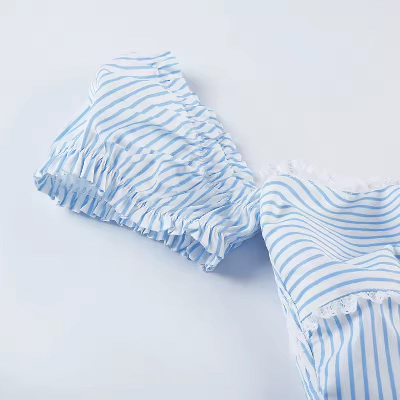 Blue Amalfi Stripe Set