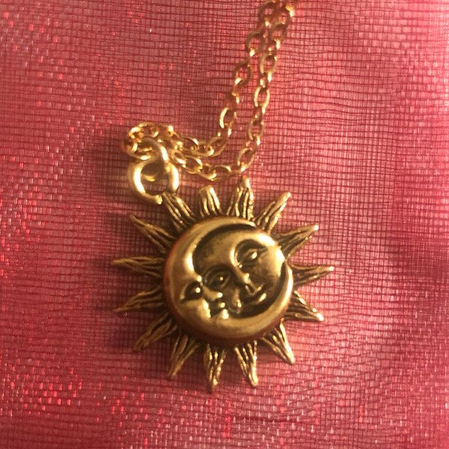 Moon Hugs Sun Necklace