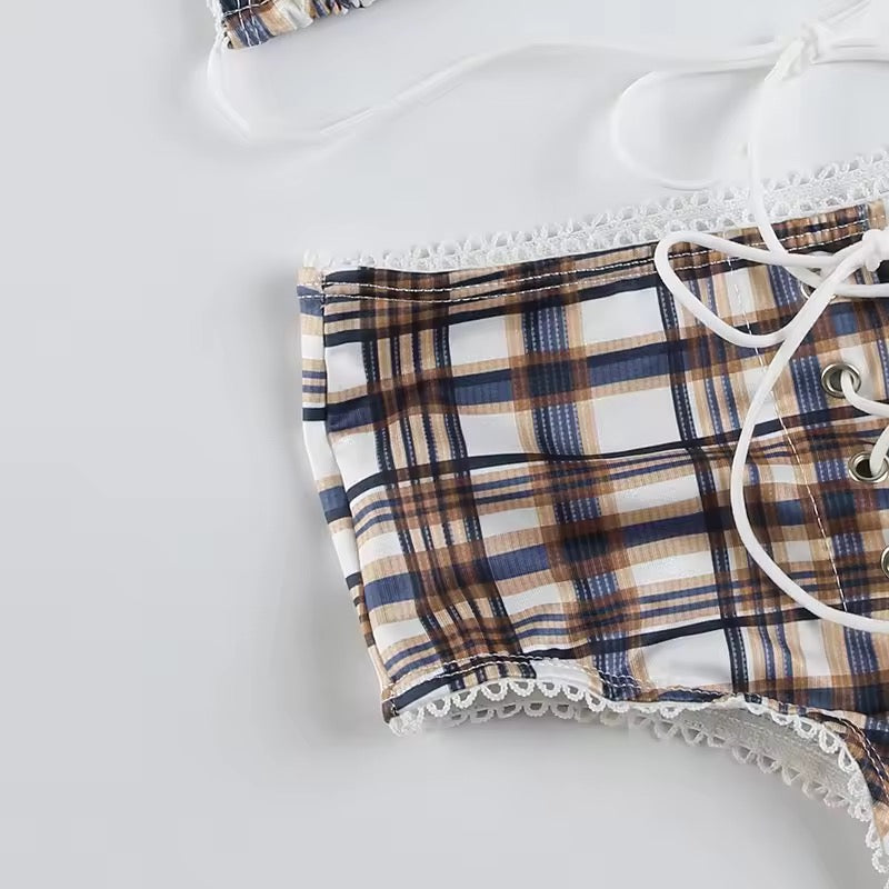 Maple Plaid Bikini Set