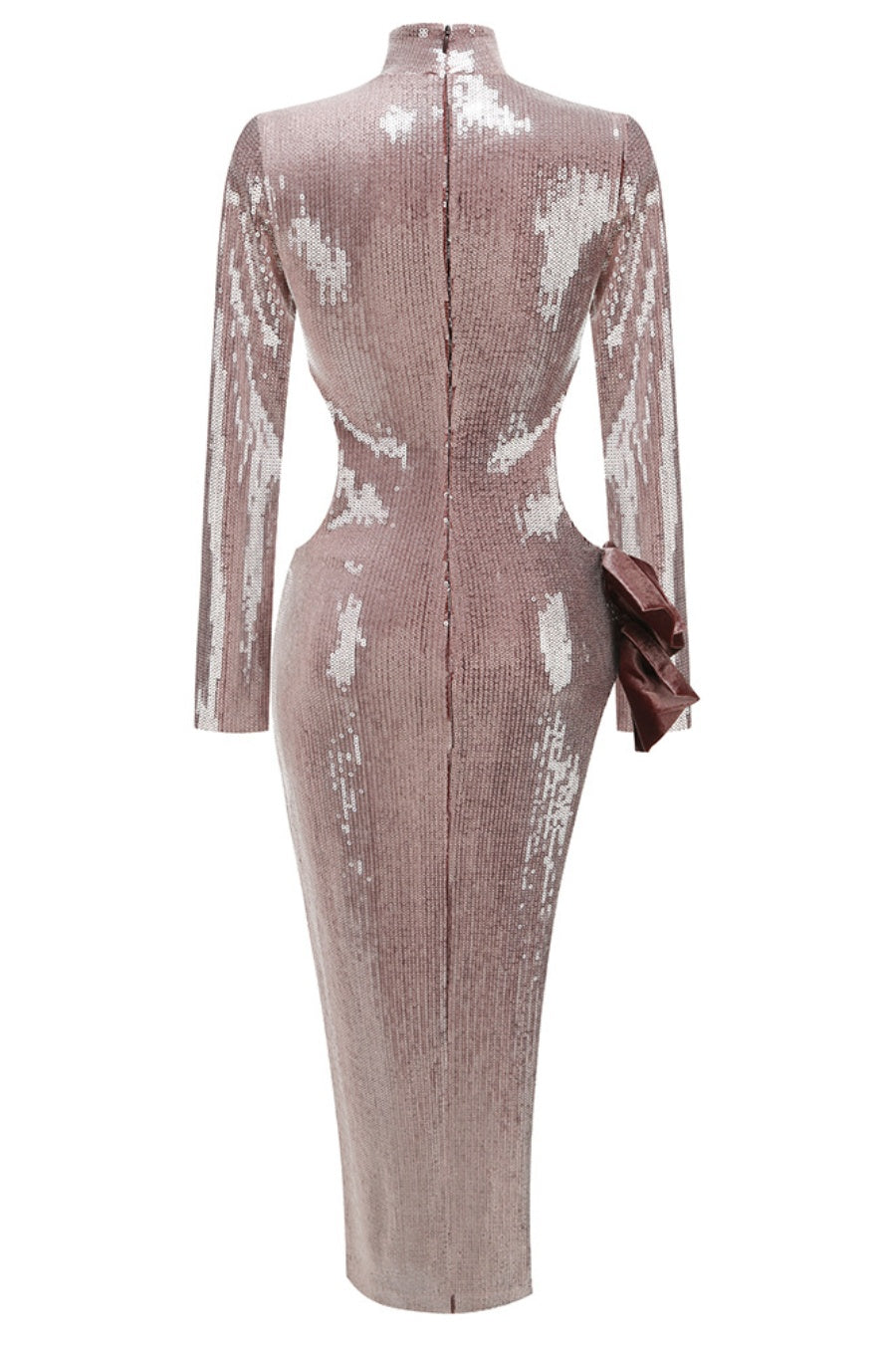 Calla Sequin Cutout Slit Maxi Dress