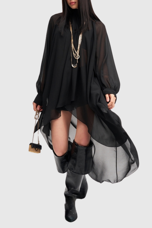 Carii Ruched Blouse - Black