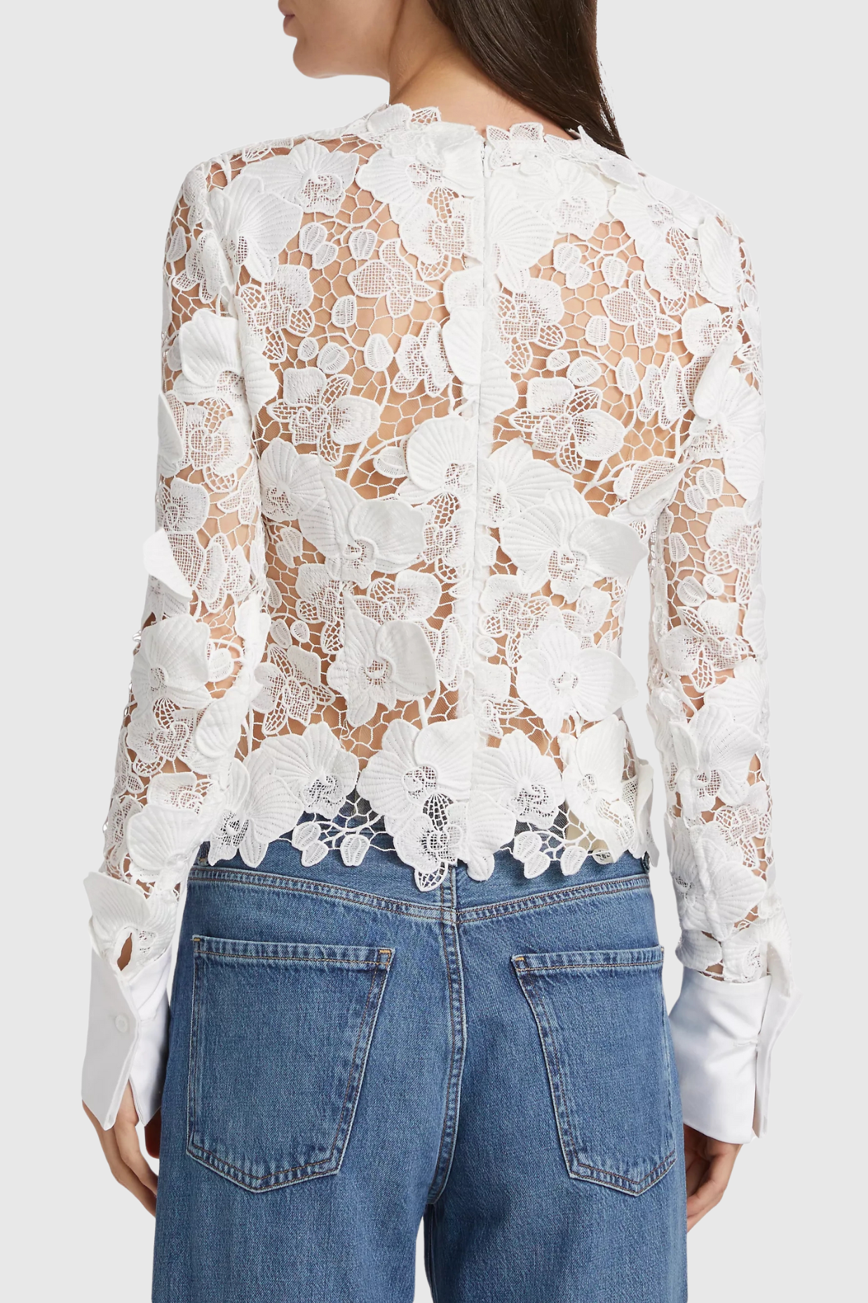 Cavallo Guipure Lace Long Sleeve Blouse