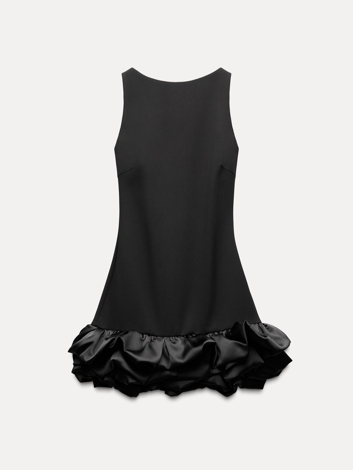 Combination Puff Hem Jumpsuit Dress