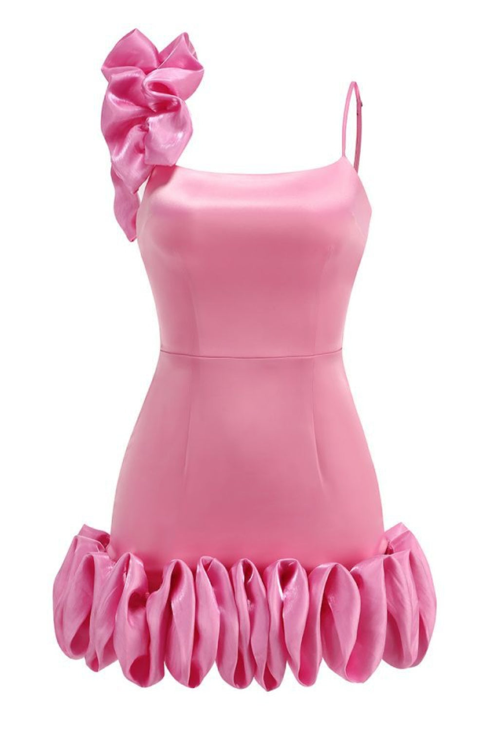 Constance Puff Satin Mini Dress