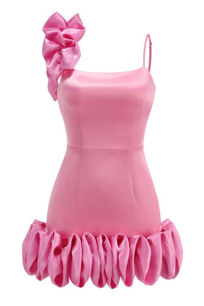 Constance Puff Satin Mini Dress