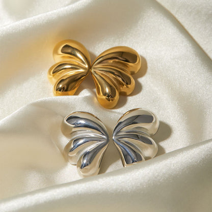 Curved Heart - Statement Earrings