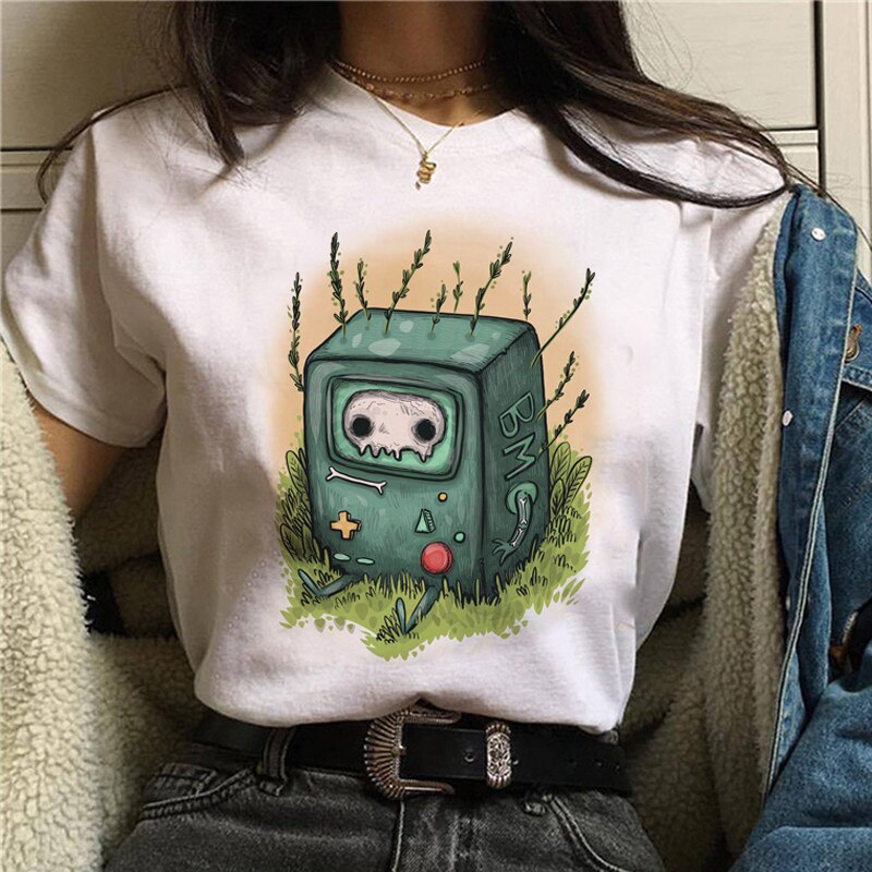 DressBetty - Cute Cartoon Cat Mushroom Print Women T Shirt