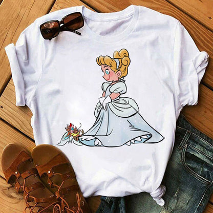 DressBetty - Cute Disney Princess Crew Neck Women's Top