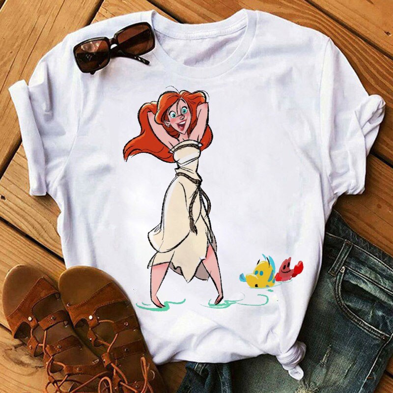 DressBetty - Cute Disney Princess Crew Neck Women's Top