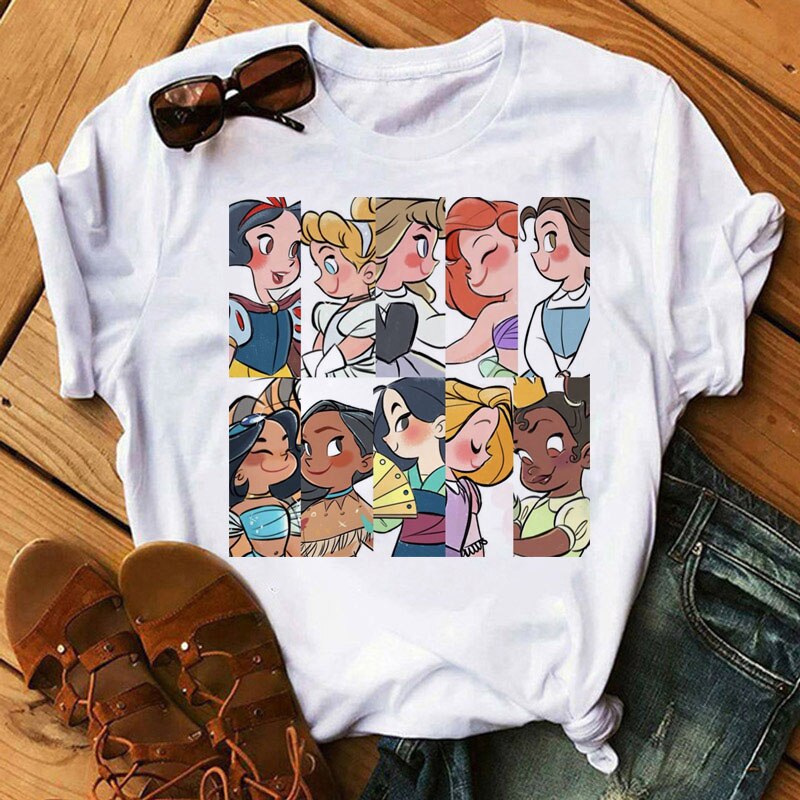 DressBetty - Cute Disney Princess Crew Neck Women's Top