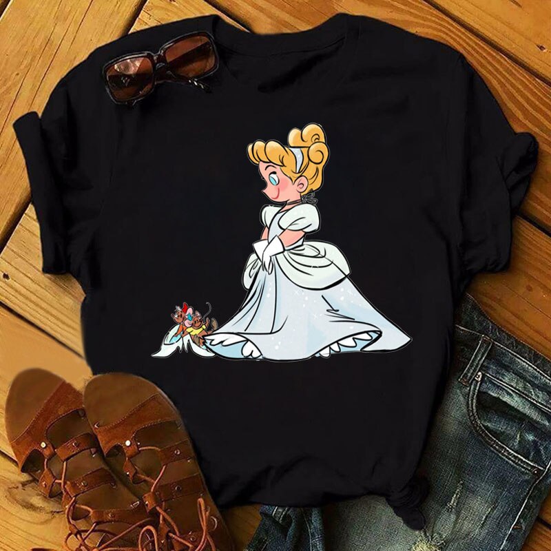 DressBetty - Cute Disney Princess Crew Neck Women's Top