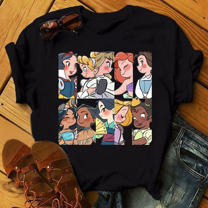DressBetty - Cute Disney Princess Crew Neck Women's Top