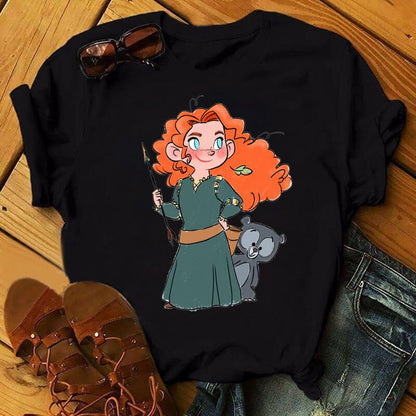 DressBetty - Cute Disney Princess Crew Neck Women's Top