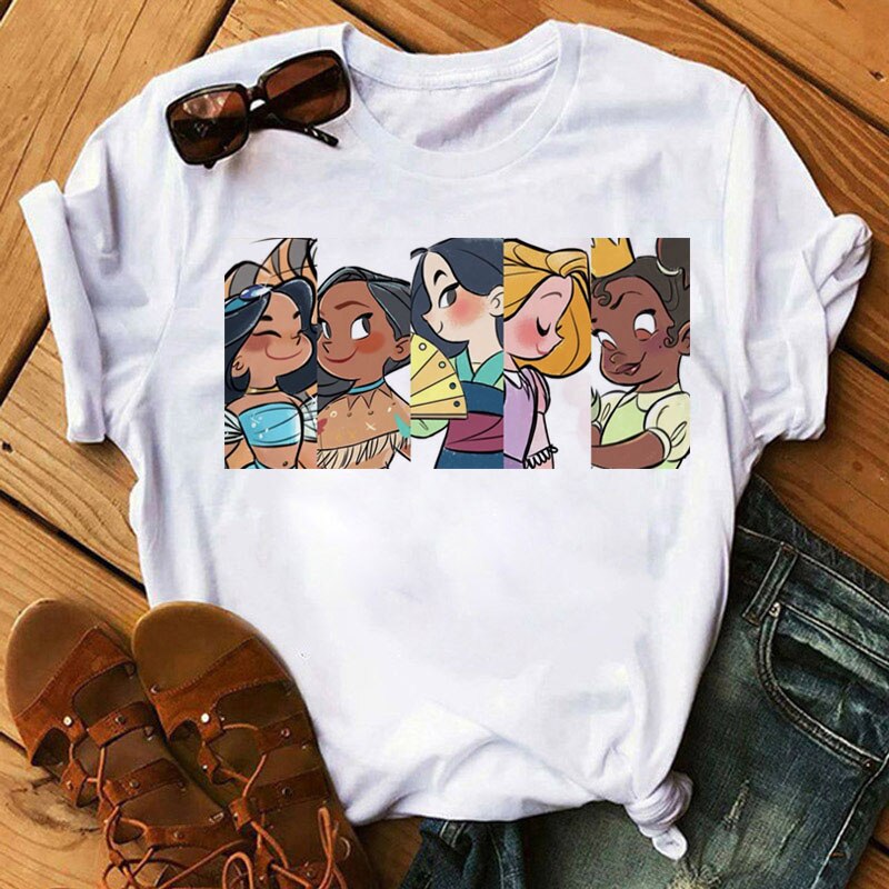 DressBetty - Cute Disney Princess Crew Neck Women's Top