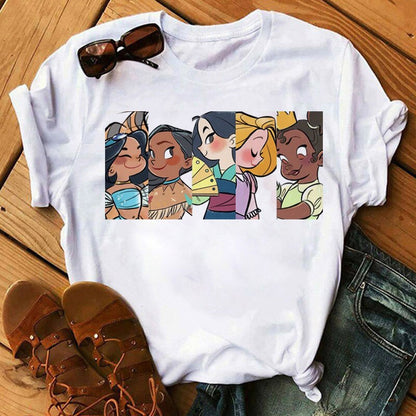 DressBetty - Cute Disney Princess Crew Neck Women's Top