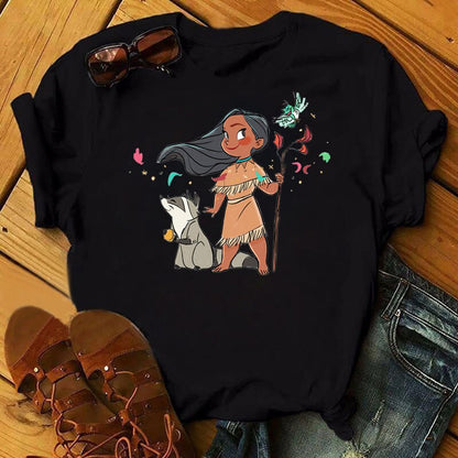 DressBetty - Cute Disney Princess Crew Neck Women's Top