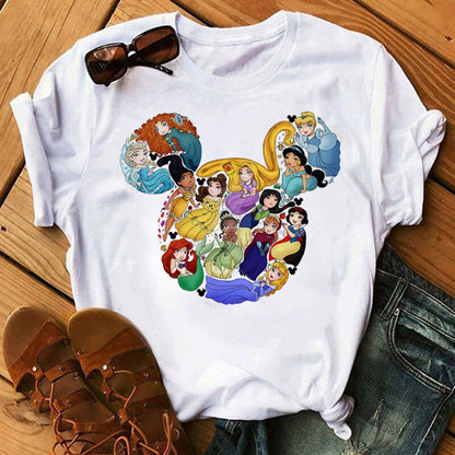 DressBetty - Cute Disney Princess Crew Neck Women's Top