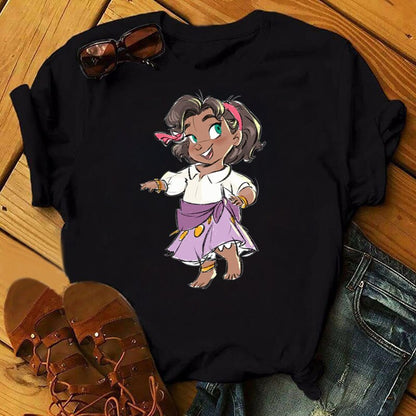 DressBetty - Cute Disney Princess Crew Neck Women's Top