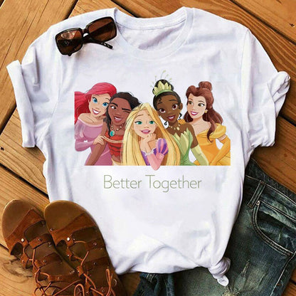 DressBetty - Cute Disney Princess Crew Neck Women's Top