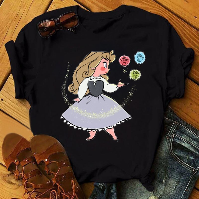 DressBetty - Cute Disney Princess Crew Neck Women's Top