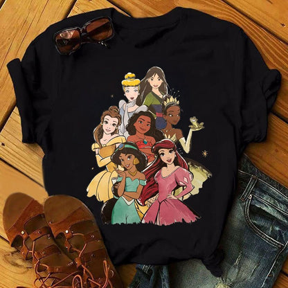 DressBetty - Cute Disney Princess Crew Neck Women's Top