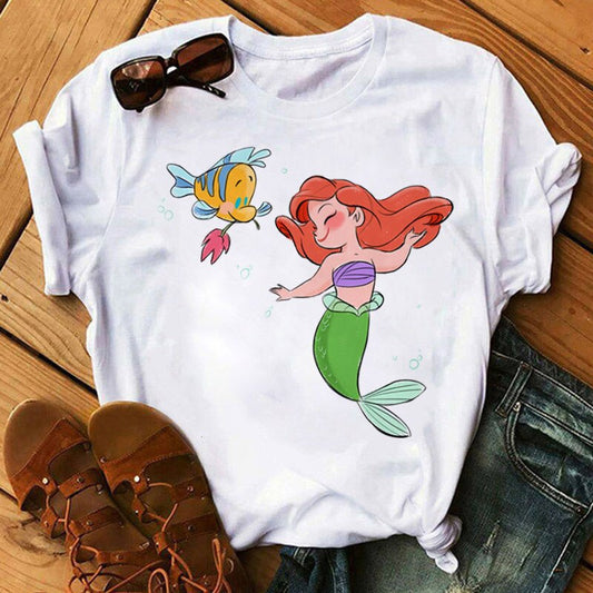 DressBetty - Cute Disney Princess Crew Neck Women's Top