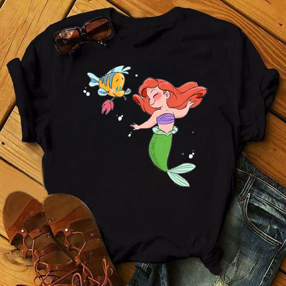 DressBetty - Cute Disney Princess Crew Neck Women's Top