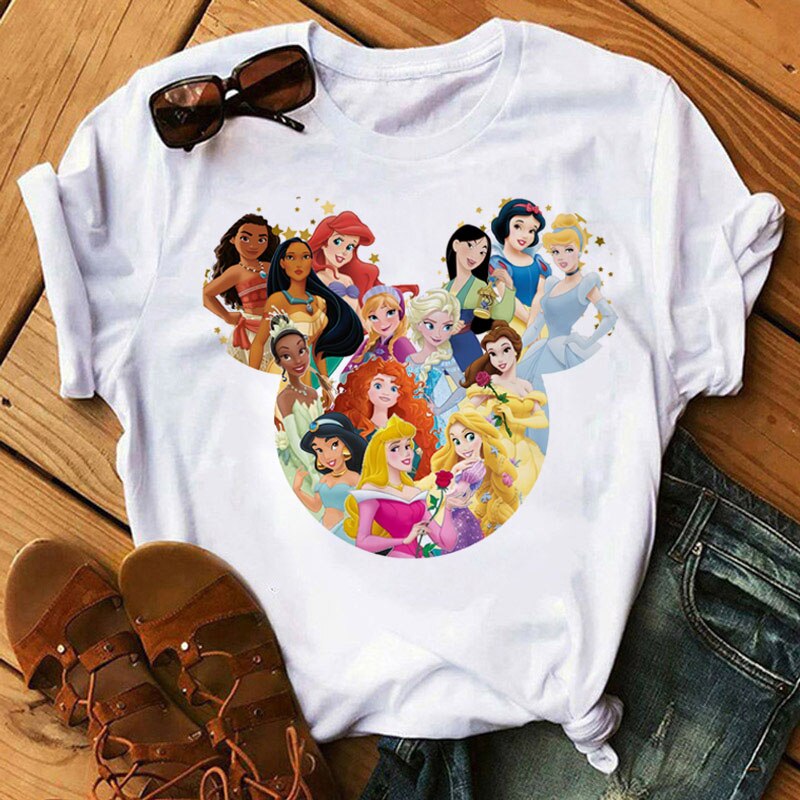DressBetty - Cute Disney Princess Crew Neck Women's Top