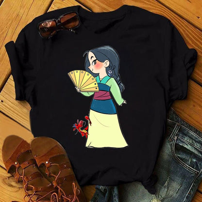 DressBetty - Cute Disney Princess Crew Neck Women's Top