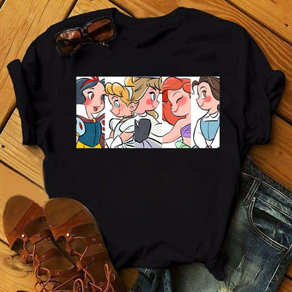 DressBetty - Cute Disney Princess Crew Neck Women's Top