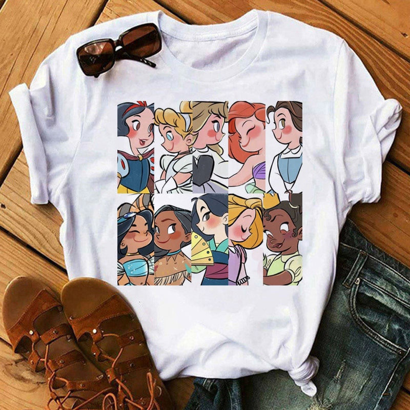 DressBetty - Cute Disney Princess Crew Neck Women's Top