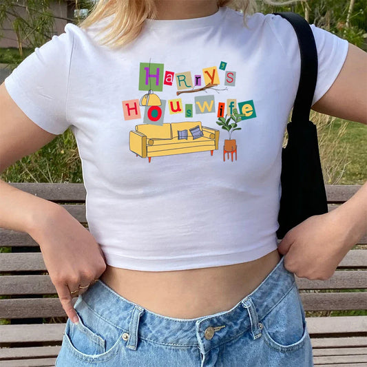 DressBetty - 2024 Harry's House Y2K Crop Baby Tee for Women