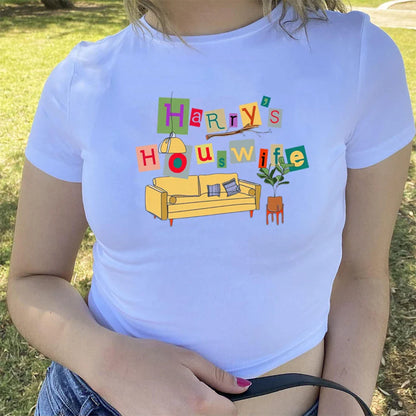 DressBetty - 2024 Harry's House Y2K Crop Baby Tee for Women