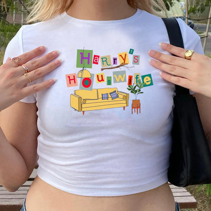 DressBetty - 2024 Harry's House Y2K Crop Baby Tee for Women