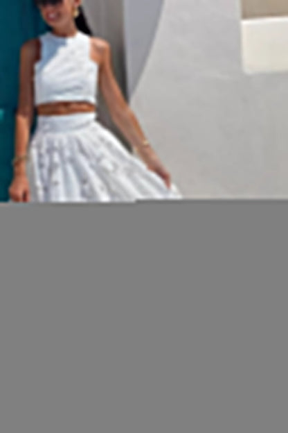 Hollow Out Tank & Skirt Set